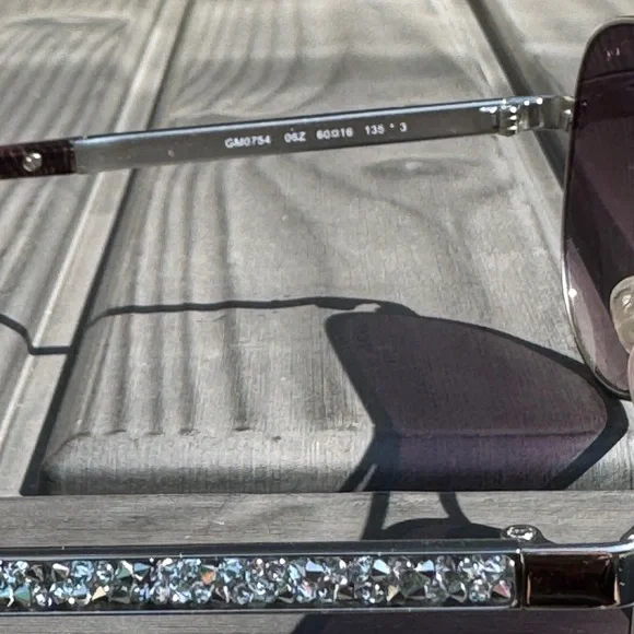 Guess by Merciano Crystal Accent Aviator Sunglasses - Picture 4 of 9